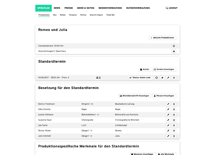 Spielpläne einfach im Theater-CMS erstellen